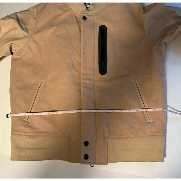 NIKE WMNS NikeLab Essentials Destroyer Varsity Jacket 908642-200 Tan WOMEN'S S - Picture 11 of 12